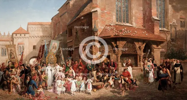 The Corpus Christi Procession, 1881. Creator: Hippolyte Lipinski.