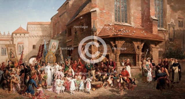 The Corpus Christi Procession, 1881. Creator: Hippolyte Lipinski.
