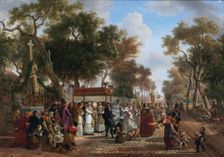 The Corpus Christi procession in a village