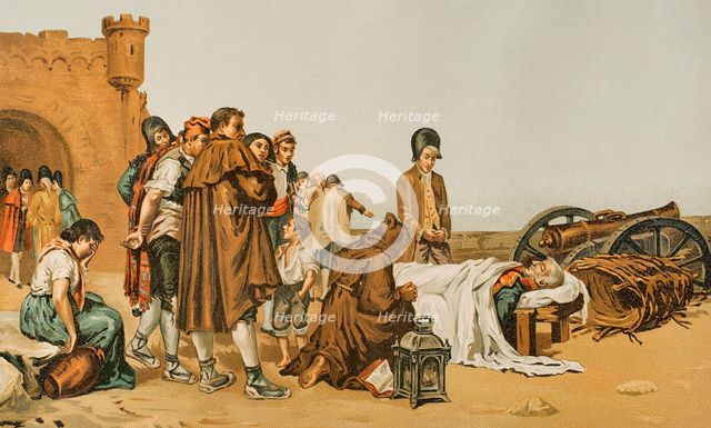 The corpse of General Alvarez de Castro (22 January, 1810), 1893.  Creator: Unknown.