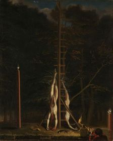 The Corpses of the De Witt Brothers, c.1672-c.1675. Creator: Jan De Baen