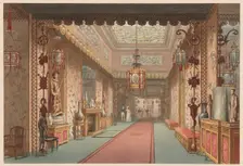 The Corridor, Royal Pavilion, Brighton, c.1820 [as designed by John Nash], 2 April 1820. Creator: Augustus Charles Pugin