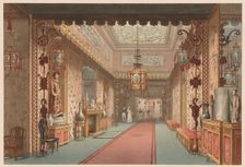 The Corridor, Royal Pavilion, Brighton, c.1820 [as designed by John Nash], 2 April 1820. Creator: Augustus Charles Pugin