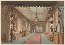 The Corridor, Royal Pavilion, Brighton, c.1820 [as designed by John Nash], 2 April 1820. Creator: Augustus Charles Pugin