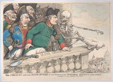 The Corsican and His Bloodhounds at the Window of the Thuilleries Looking Over P..., April 16, 1815. Creator: Thomas Rowlandson