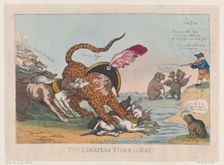 The Corsican Tiger at Bay!, July 8, 1808., July 8, 1808. Creator: Thomas Rowlandson