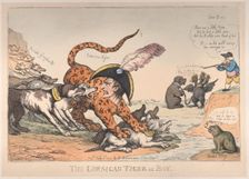 The Corsican Tiger at Bay!, July 8, 1808., July 8, 1808. Creator: Thomas Rowlandson