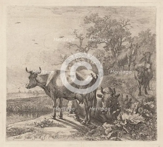 The Cowherd, 1643 (printed 1868?). Creator: Paulus Potter.