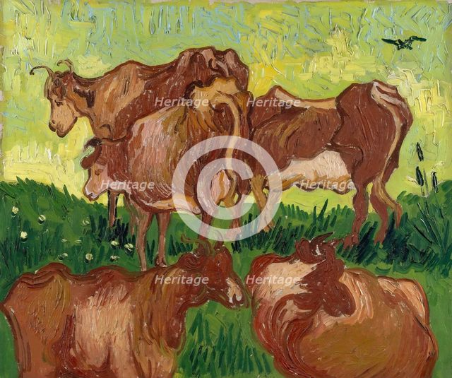 The Cows (After Jacob Jordaens), 1890. Creator: Gogh, Vincent, van (1853-1890).