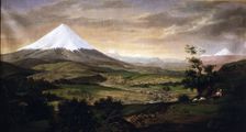 The Cotopaxi oil on canvas, 1874, by Rafael Troya