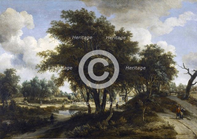 The Cottage, c1663. Creator: Meindert Hobbema.