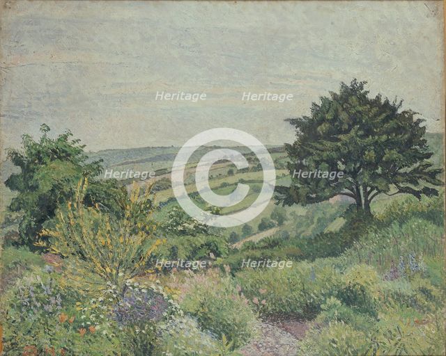 The Cottage Garden, Fishpond, 1915. Artist: Lucien Pissarro.