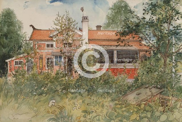 The Cottage. From A Home (26 watercolours). Creator: Carl Larsson.