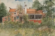 The Cottage. From A Home (26 watercolours). Creator: Carl Larsson