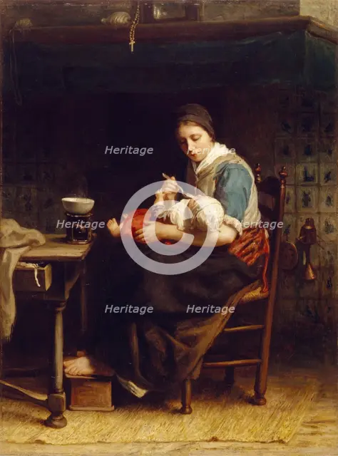 The Cottage Madonna, c1867. Creator: Jozef Israels.