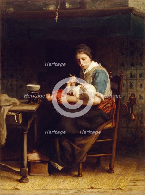 The Cottage Madonna, c1867. Creator: Jozef Israels.