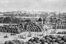 The cotton market at Bombay, India, 1895