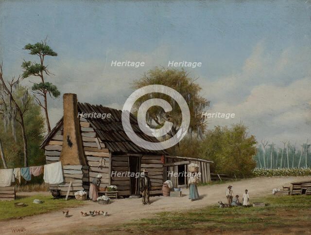 The Cotton Pickers' Cabin, 1880s. Creator: Walker, William Aiken (1828-1921).