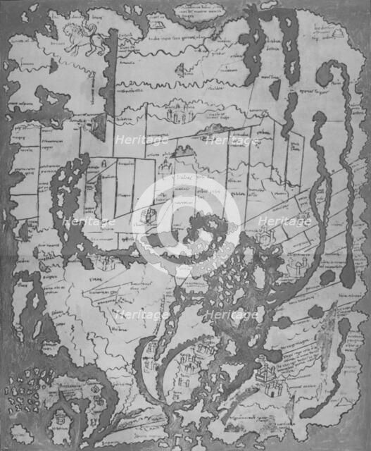 'The Cottoniana or Anglo-Saxon Map (MS Tib. BV)', c995, (1903). Artist: Unknown.