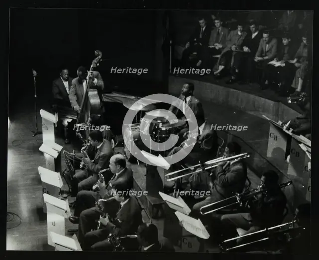 The Count Basie Orchestra in concert at Colston Hall, Bristol, 1957. Creator: Denis Williams.