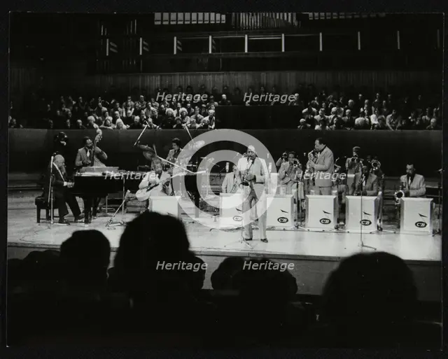 The Count Basie Orchestra performing at the Royal Festival Hall, London, 18 July 1980. Creator: Denis Williams.