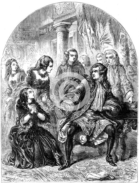The countess of Derwentwater pleading for her husband's life, 1715-1716. Artist: Unknown