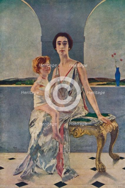 'The Countess of Rocksavage and Her Son', 1922 (1935). Artist: Charles Sims.