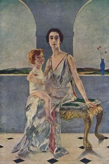 The Countess of Rocksavage and Her Son 1922 (1935). Artist: Charles Sims