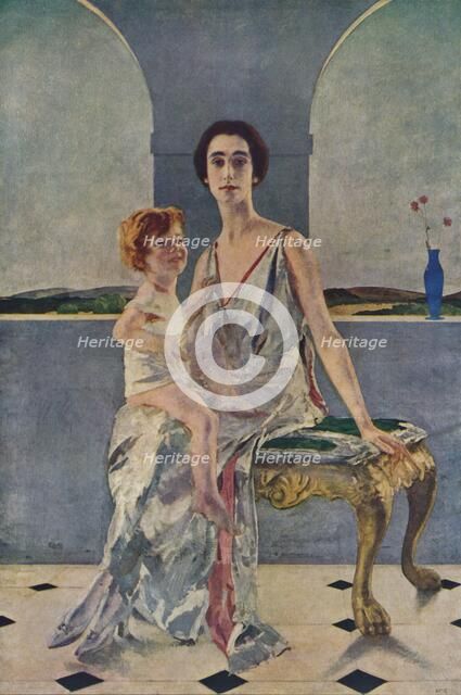 'The Countess of Rocksavage and Her Son', 1922 (1935). Artist: Charles Sims.