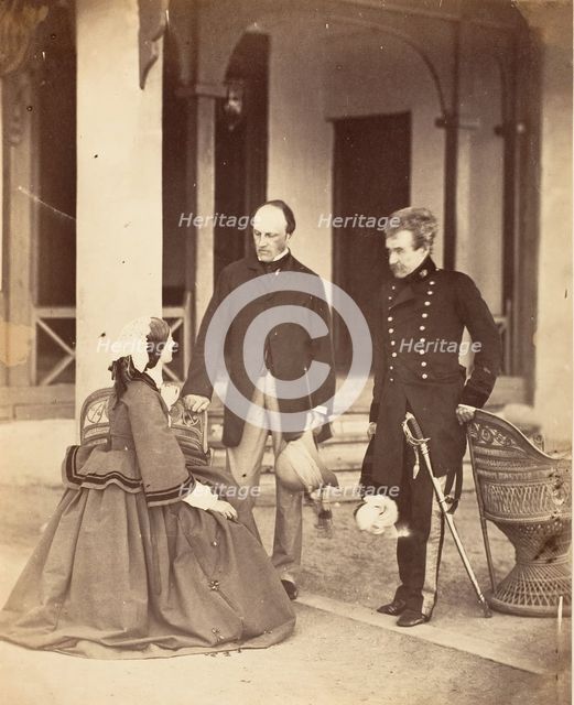The Countess Canning, The Earl Canning, G.G. and Lord Clyde C.in C., Simla, 1860. Creator: Unknown.
