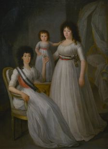 The Countess-Duchess of Benavente (?), accompanied by Mercedes de Rojas y Tello (standing)…, c1797. Creator: Agustin Esteve y Marqués