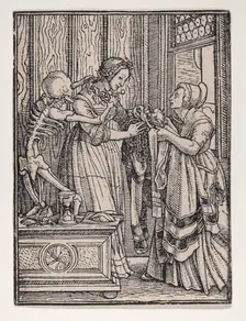 The Countess, from The Dance of Death, ca. 1526, published 1538. Creator: Hans Lützelburger