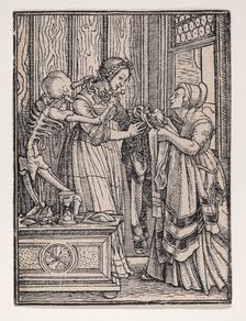 The Countess, from The Dance of Death, ca. 1526, published 1538. Creator: Hans Lützelburger