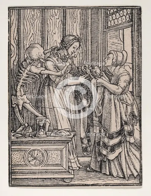 The Countess, from The Dance of Death, ca. 1526, published 1538. Creator: Hans Lützelburger.