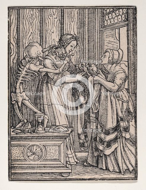 The Countess, from The Dance of Death, ca. 1526, published 1538. Creator: Hans Lützelburger.