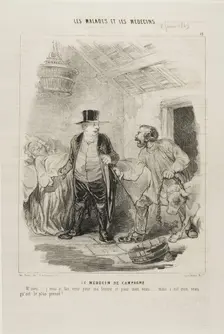 The Country Doctor (plate 13), 1843. Creator: Charles Emile Jacque