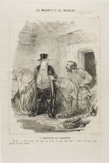 The Country Doctor (plate 13), 1843. Creator: Charles Emile Jacque