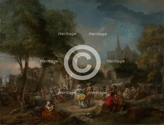 The Country Dance, about 1760-1762. Creator: Gabriel de Saint-Aubin.