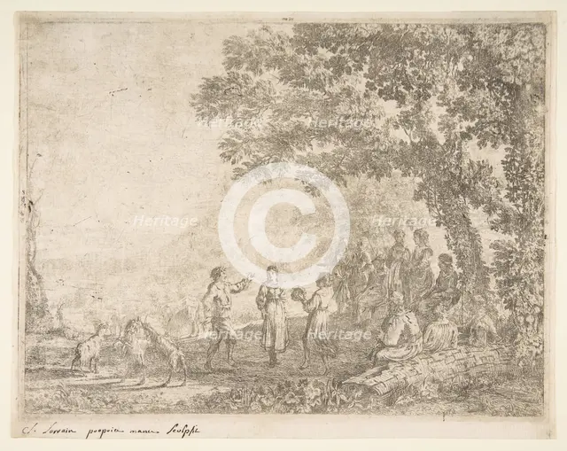 The Country Dance (Large Plate), ca. 1637. Creator: Claude Lorrain.