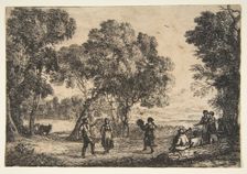 The Country Dance (Small Plate), ca. 1637. Creator: Claude Lorrain