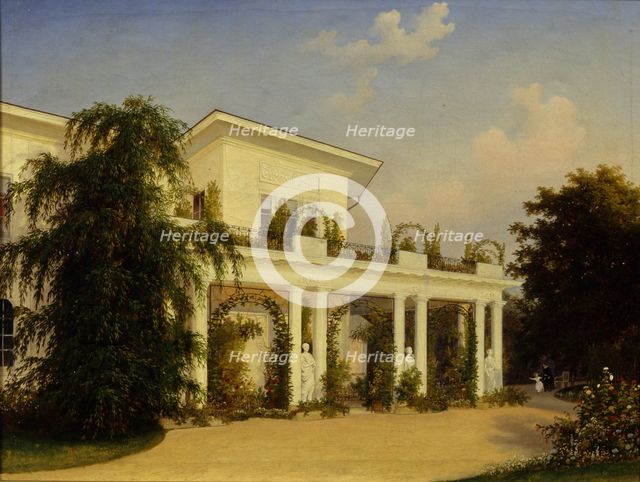 The country estate Kachanovka, 1849. Artist: Voloskov, Alexei Yakovlevich (1822-1882)