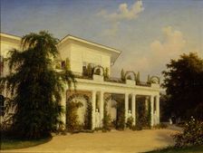 The country estate Kachanovka, 1849. Artist: Voloskov, Alexei Yakovlevich (1822-1882)