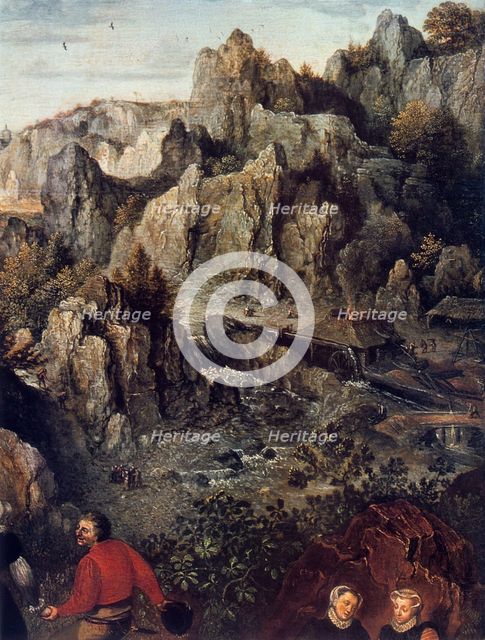 'The Country Feast', detail, 1576.  Artist: Lucas van Valckenborch