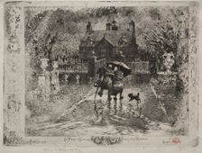 The Country Neighbors, 1879-1880. Creator: Félix Hilaire Buhot (French, 1847-1898)