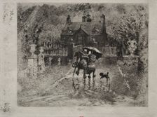The Country Neighbors, 1879-1880. Creator: Félix Hilaire Buhot (French, 1847-1898)