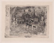 The Country Neighbors (Les Voisins de Campagne), 1860-98. Creator: Felix Hilaire Buhot