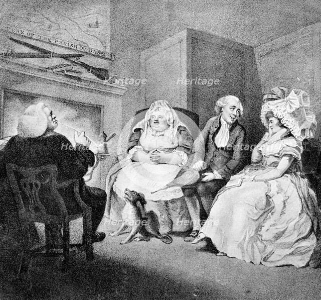 'The Country Vicar's Fire Side', 1781. Artist: E Williams