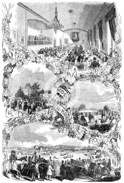 The Council Dinner at the Victoria Archery Rooms, the Trial of Implements at Swathling, 1844. Creator: Unknown.