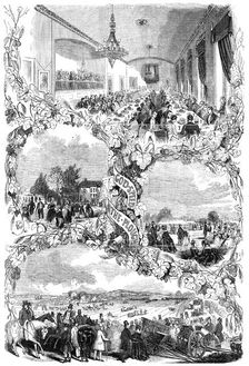 The Council Dinner at the Victoria Archery Rooms, the Trial of Implements at Swathling, 1844. Creator: Unknown