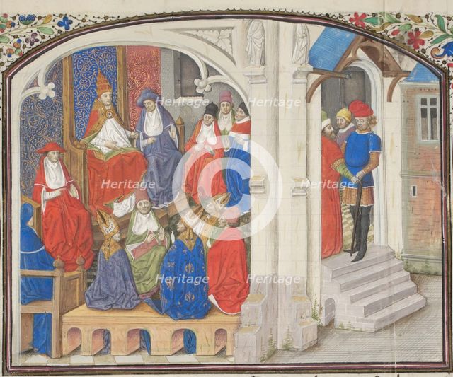 The Council of Clermont in 1095. Miniature from the Historia by William of Tyre, 1460s. Artist: Anonymous  